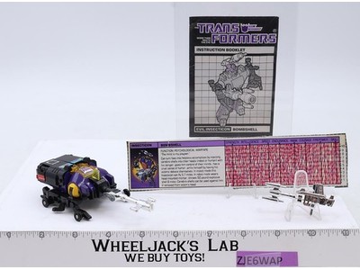 Bombshell 100% Complete NEAR MINT 1985 G1 Transformers Rhinoceros Beetle Figure