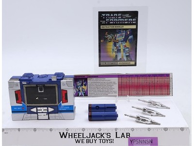 Soundwave WORKS 100% Complete 1985 Vintage G1 Transformers Action Figure