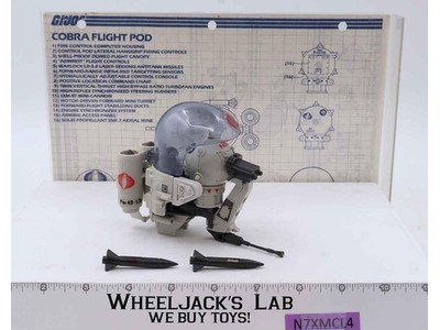 Flight Pod 100% Complete GI Joe 1985 Hasbro Vintage Action Figure Vehicle