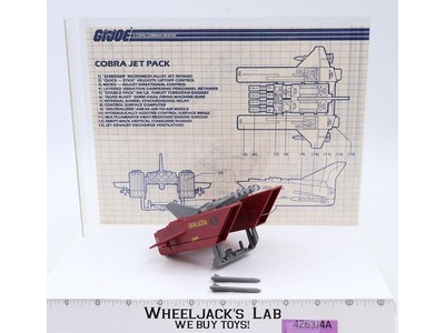 Cobra Jet Pack 100% Complete 1987 GI Joe Hasbro Vintage Action Figure Vehicle