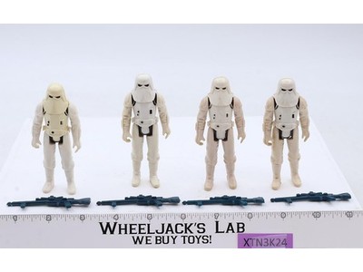 Lot of 4 Star Wars Hoth Snowtrooper Stormtroopers 1980s Kenner Action Figures