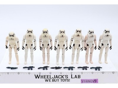 Lot of 7 Complete Star Wars Imperial Stormtroopers 1980s Kenner Vintage Figures