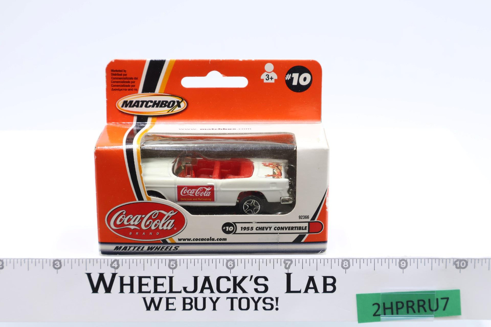 1955 Chevy Convertible 2000 Matchbox Coca-Cola #92366 White NEW MISB