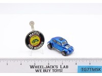 Custom Volkswagen Blue w/ White Int Hot Wheels 1967 1968 Redline Vtg w/ Button