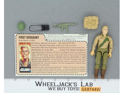 Duke V1 MAIL AWAY 100% Complete G.I. Joe 1983 Hasbro Vintage Action Figure