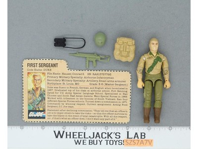 Duke V1 RED CARD BACK 100% Complete G.I. Joe 1983 Hasbro Vintage Action Figure