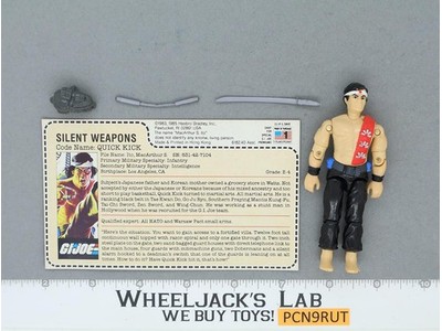 Quick Kick V1 RED CARD BACK 100% Complete G.I. Joe 1990 Hasbro Vintage Action