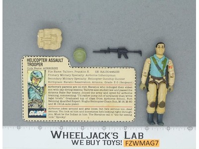 Airborne V1 RED CARD BACK 100% Complete G.I. Joe 1983 Hasbro Vintage Figure