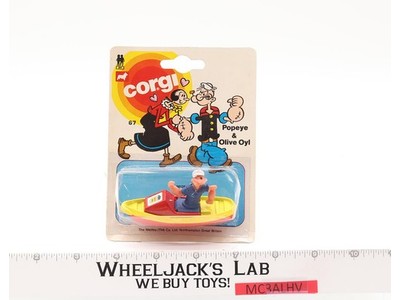 Popeye & Olive Oyl Tugboat #67 1980 Corgi Mettoy Vintage MOSC NEW