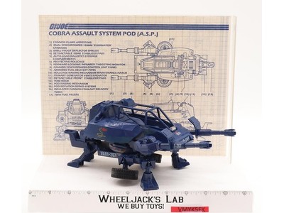 ASP 100% Complete 1984 GI Joe Hasbro Vintage Action Figure Vehicle