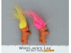Russ Brand Troll Dolls 1990's Lot of 2. Vintage Figures Pink & Yellow