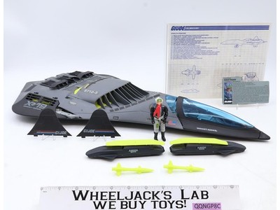 Phantom X-19 W/Ghostrider 100% Complete 1988 GI Joe Hasbro Vintage Vehicle