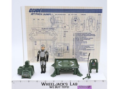 Jump Jet Pack W/Grand Slam 100% Complete G.I. Joe Hasbro 1983 Action Figure