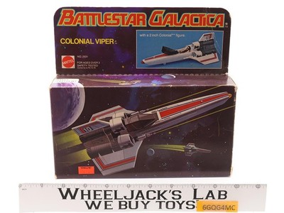 Colonial Viper Ship FIRING 100% Complete W/ Box Battlestar Galactica 1978 Mattel