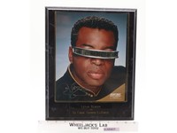 Geordi La Forge Star Trek Next Generation Levar Burton AUTOGRAPHED Plaque