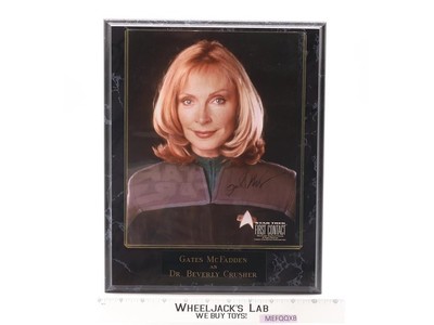 Dr. Beverly Crusher Star Trek First Contact Gates McFadden AUTOGRAPHED Plaque