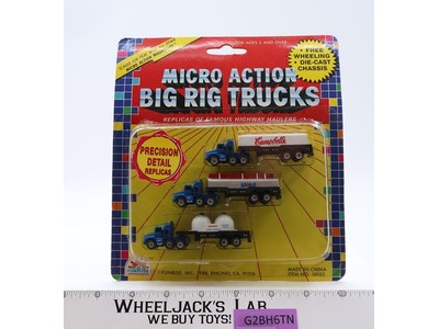 Micro Action Magnifiers Big Rig Trucks 10052 Funrise 1989 Vintage MOSC