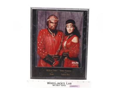 Commander Worf & Jadzia Dax Star Trek Dorn/Farrel AUTOGRAPHED Wedding Plaque