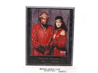 Commander Worf & Jadzia Dax Star Trek Dorn/Farrel AUTOGRAPHED Wedding Plaque