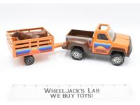 Orange Truck Livestock Trailer 1979 9" Mini Pressed Steel &amp;Plastic Vintage Tonka