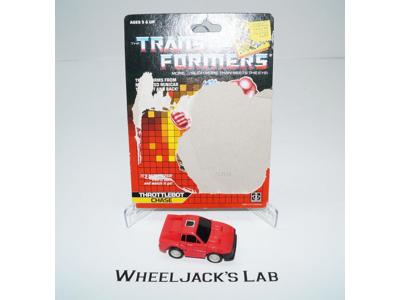 CHASE WITH CARDBACK Vintage Hasbro 1987 G1 Transformers Action Figure