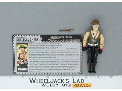 Sgt. Slaughter V1 Complete RED CARD BACK G.I. Joe 1986 Hasbro Vintage Figure