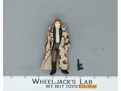 Han Solo Trench Coat 100% Complete Star Wars ROTJ 1983 Vintage Kenner NO REPRO
