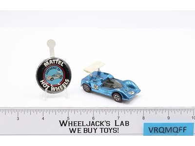 Chaparral 2G Light Blue 1969 Hot Wheels Redline Mattel Vintage w/ Wing & Button