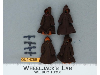 Lot of 4 Jawas 100% Complete Star Wars 1977 Vintage Kenner Figures No REPRO