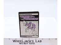 Rampage Action Figure Instruction Manual Booklet 1986 Hasbro G1 Transformers