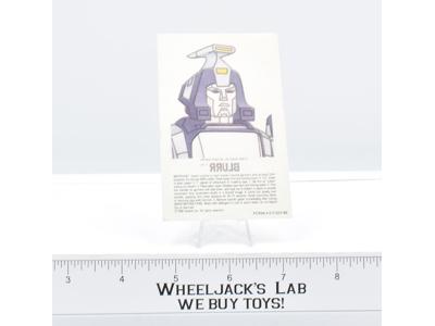 Iron-On Blurr Premium 1986 Ziploc G1 Transformers Vintage The Movie