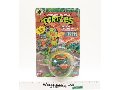 Michaelangelo Sewer Sports Balls TMNT 1991 Playmates NEW SEALED MOSC