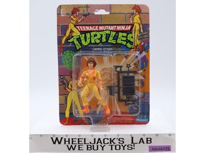 April O'Neil Orange Stripes Turtles TMNT 1990 Playmates Vintage Figure MOSC