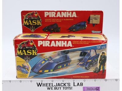 Piranha Sly Rax 100% Complete W/Box M.A.S.K. Kenner 1985 Action Figure