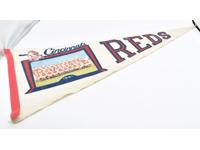 Cincinnati Reds Baseball Team Felt Pennant W/Team Photo Robinson Freese Vintage