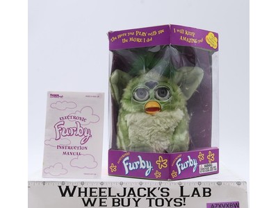 ELECTRONIC Furby GREEN W/Box Model 70-800 Tiger Electronics 1999 WORKS