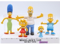 The Simpsons Bendable Family Homer Marge Bart Maggie Lisa 1990 Jesco Figures