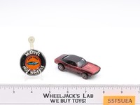 Custom Camaro Red BLACK PAINTED ROOF 1967 1968 Mattel Hot Wheels RL w/ Button