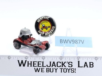 Red Baron w/ Button Redline Hot Wheels 1969 1970 Mattel Vintage RL