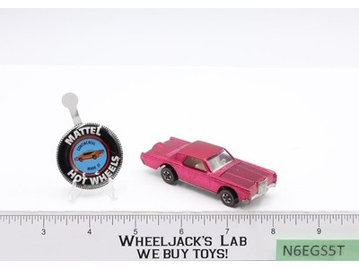 Custom Continental Mark III Rose 1968 1969 Hot Wheels Redline Mattel w/ Button