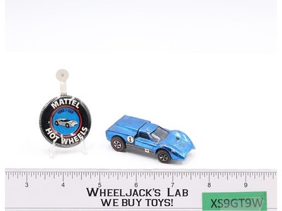 Ford J-Car Blue 1967 1968 Mattel Hot Wheels Vintage Redline RL w/ Button