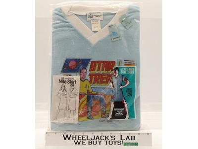 Star Trek Men's Knit Nite Shirt Short Sleeve Knee Length Size Small Kmart NEW