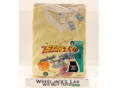 Star Trek Men's Knit Nite Shirt Short Sleeve Knee Length Size Small Kmart NEW