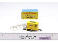 Pony Trailer W/ Horses No. 43 Lesney Matchbox Series 1960s Made In England W/Box