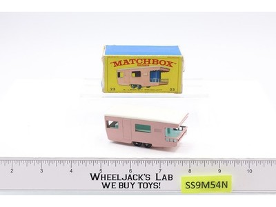 Trailer Caravan PINK Matchbox Series 23 Lesney Made In England w/ Original Box