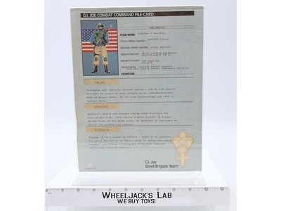 Steel Brigade Team Combat Command File Card ONLY GI Joe