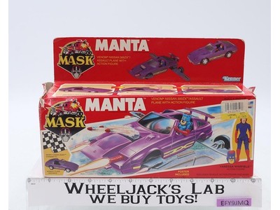 Manta W/ Vanessa Warfield & BOX 100% Complete MASK M.A.S.K.1985 Kenner Action