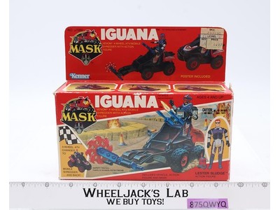 Iguana W/ Lester Sludge 100% Complete W/Box M.A.S.K. 1985 Kenner Figure Vehicle