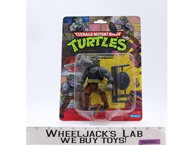 Rocksteady TMNT Playmates 1990 Vintage Action Figure MOSC