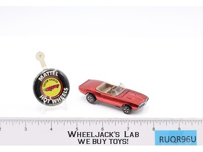 Custom Firebird Red Champagne Int.1968 Mattel Redline Hot Wheels Vtg w/ Button